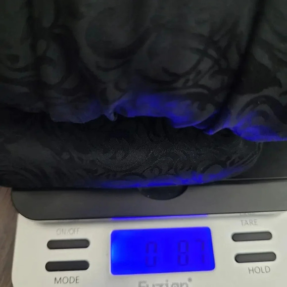 Vintage Maggy London by Jeannene Booher SILK Dress 12 Black Paisley Whimsigoth - Picture 12 of 12